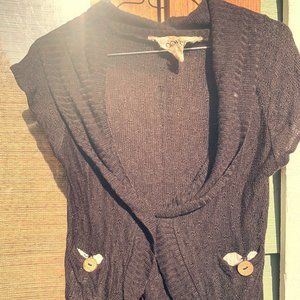 Anthropologie Covet One-Button Sweater